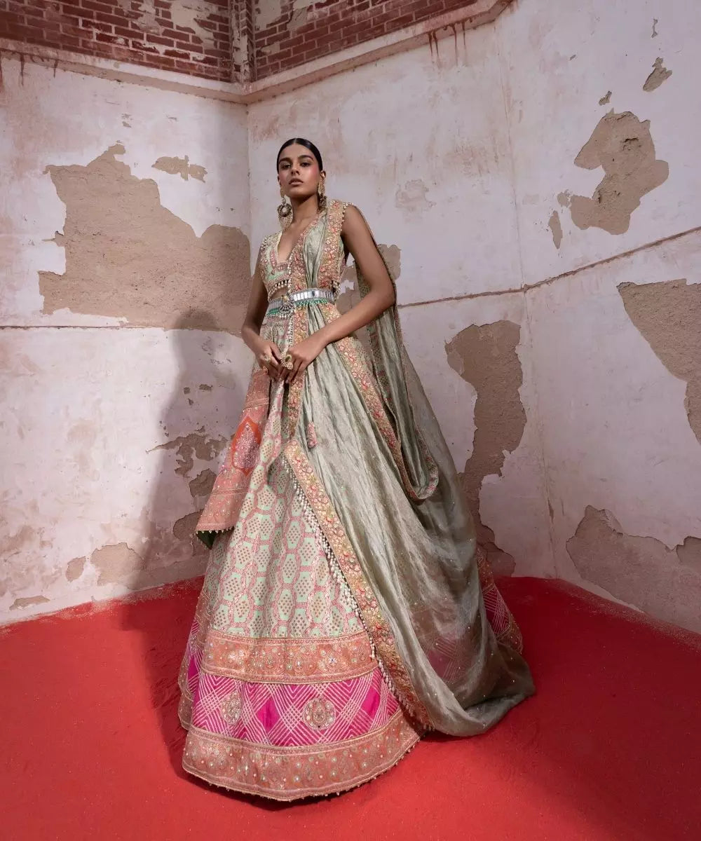 ADITI GUPTA -  Bandhani Banarasi Lehenga set
